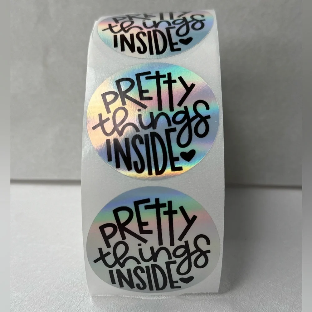 Pretty things inside sticker for small business | thank you sticker 2 inch round
